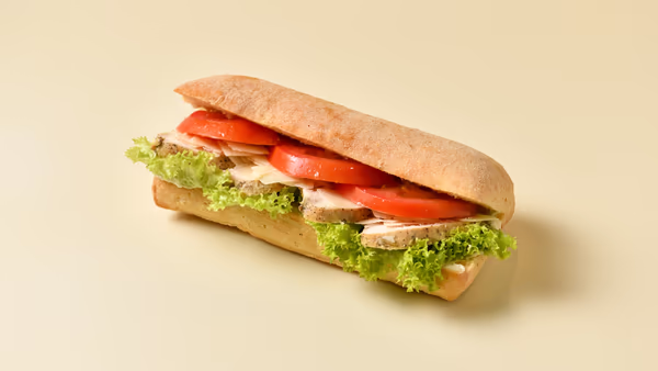 Caesar's Chicken with Italian Parmesan in Ciabatta