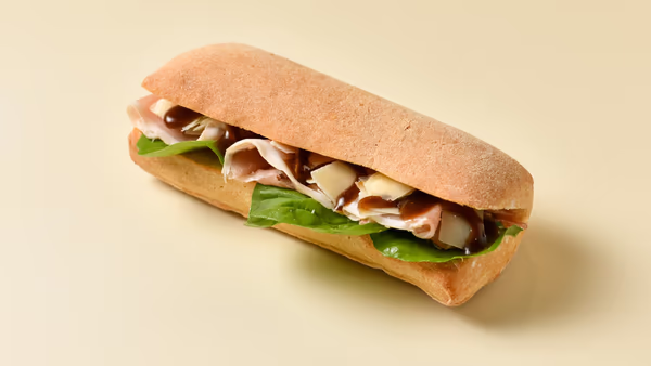 Prosciutto with Italian Parmesan Grana Padano in Ciabatta