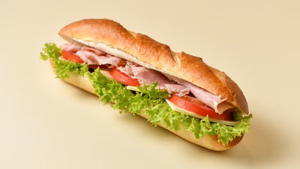 Ham Fouantre & Emmental in French Baguette